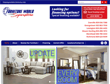 Tablet Screenshot of furnitureworldsuperstore.net